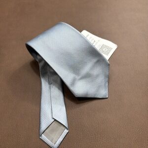 KITON Napoli Silk Tie Menswear Light Blue Grenadine Texture Weave Blue Formal
